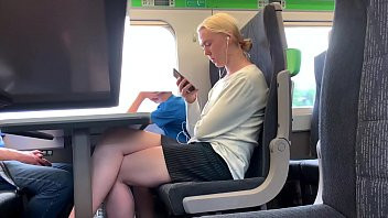 Play (FAP time) Horny teen legs on train