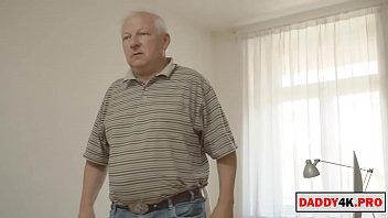 Play Old man makes happy his daughter in law