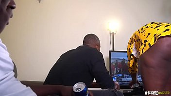 Play My husband would rather watch football than fuck my horny big ass I will offer my ass to his more caring best friend's cock