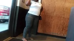 Play Chubby Ebony Teen Flashing Her Sexy Booty at Chipotle