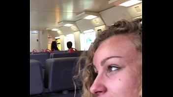 Play Angel Emily public blowjob in the train and cumswallowing !!