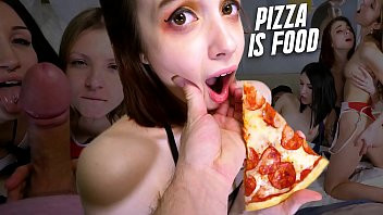 Play NEW! Pizza dick delivery for 3 horny girls! Jean Marie-Corda Brings pizza for Yukki Amey, Gina Gerson and Keoki Star