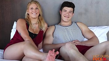 Play Big Titty 18yo innocent blonde takes college freshmen cock